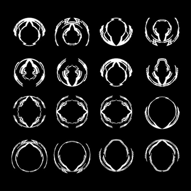 abstract Futuristic cyberpunk sci fi interface element circle hud technology frame graphic