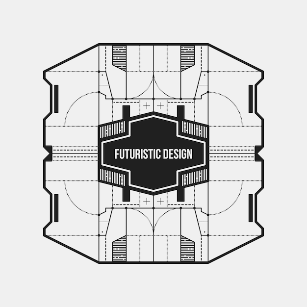 abstract futuristic design element template.