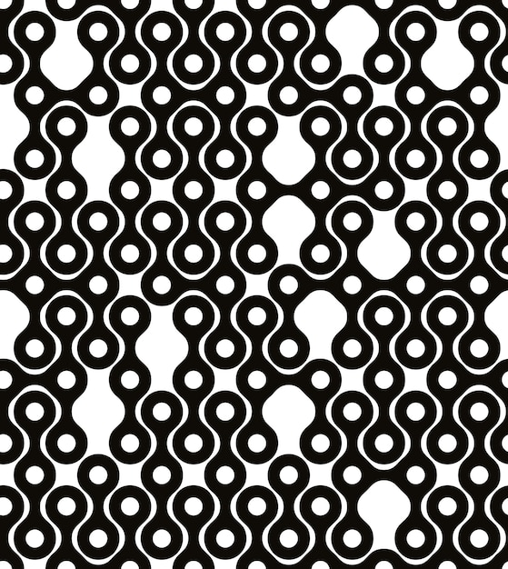 Abstract geometric black and white background, seamless pattern, vector background.