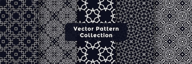 abstract geometric easy seamless stylish pattern set random creative vector symbols textures