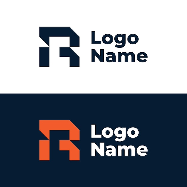 Abstract Geometric Letter R Logo
