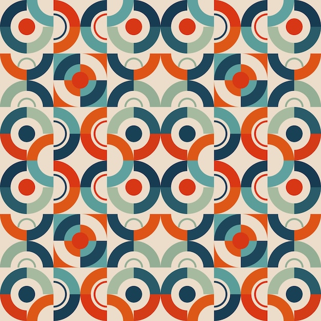 Abstract geometric mosaic seamless pattern background