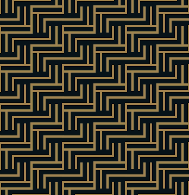 abstract geometric pattern with lines a seamless vector background blue black and gold texture
