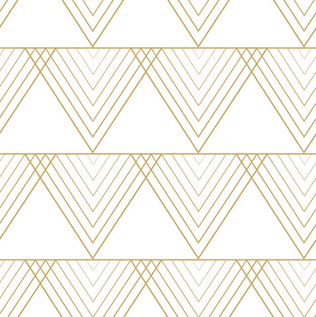 abstract geometric pattern with triangles stripes lines seamless background white and gold ornament