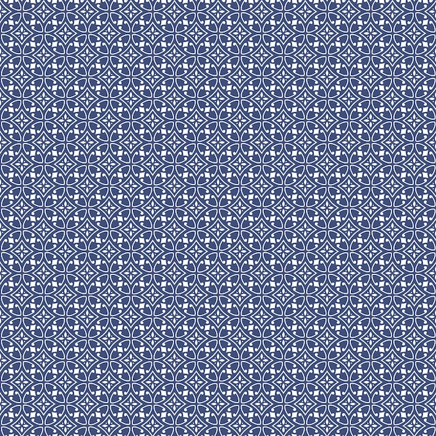 Abstract geometric seamless floral background