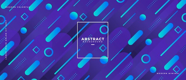 Abstract geometric shapes composition banner