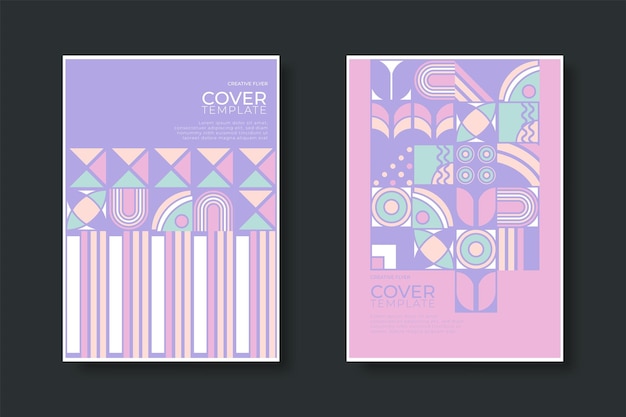 Abstract geometric shapes pattern Bauhaus minimal art design background Modern circle triangle and square Bauhaus pattern backgrounds posters and covers trendy