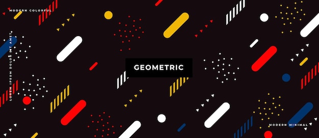 abstract geometric with different elements abstract shapes. 