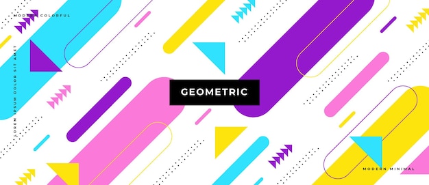 Abstract Geometric with different elements abstract shapes. 