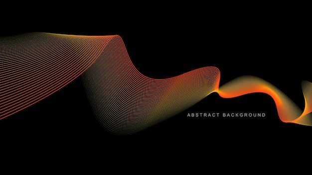 abstract glowing wave lines on black background dynamic wavy lines futuristic technology concept