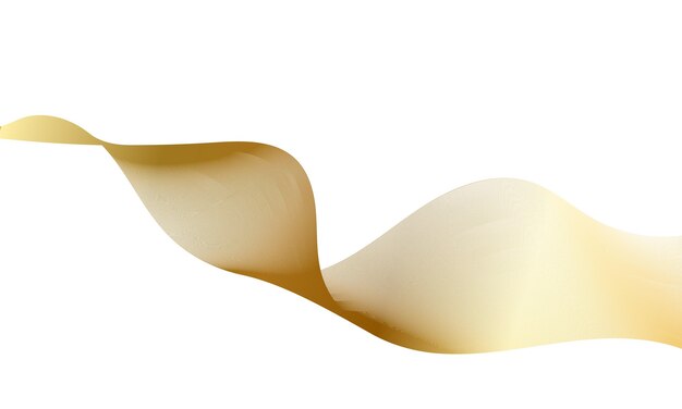 Abstract gold gradient background wave element for design. Stylized wave with lines.