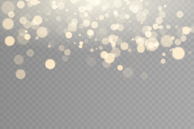 Abstract golden shining bokeh light abstract glowing bokeh lights bokeh lights effect isolated