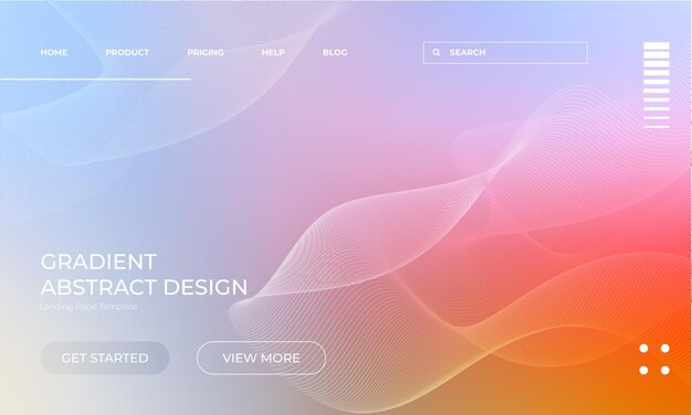 Abstract Gradient Motion Vector Background for Landing Page