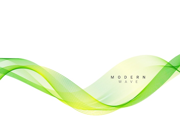 Abstract green decorative stylish modern wave design banner background vector
