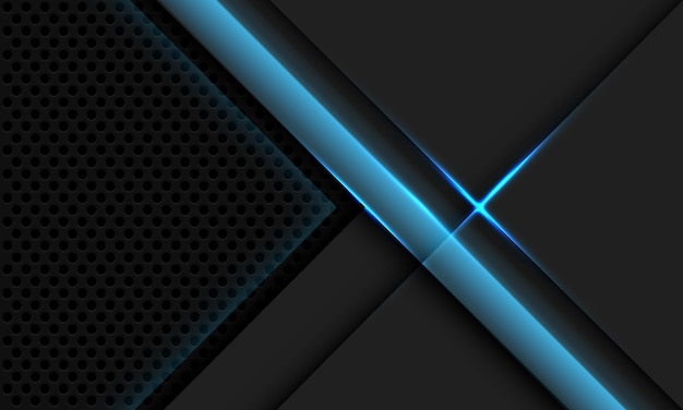 abstract grey metallic overlap blue light circle mesh design modern luxury futuristic technology