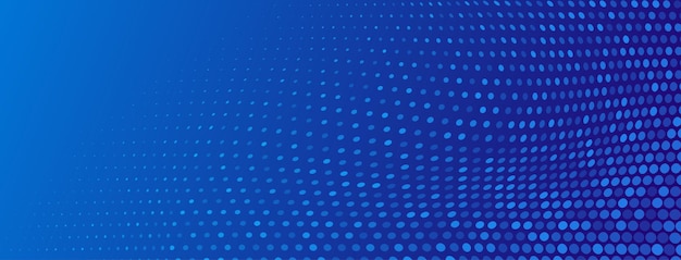 abstract halftone background made of small round dots of different sizes in blue colors