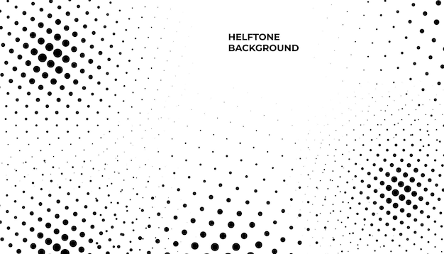 abstract halftone black and white vector background grunge effect dotted pattern