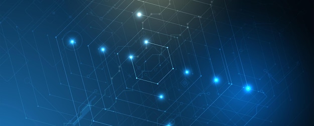Abstract hexagon background Technology poligonal design Digital futuristic minimalism