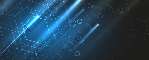 abstract hexagon background technology polygonal design digital futuristic minimalism