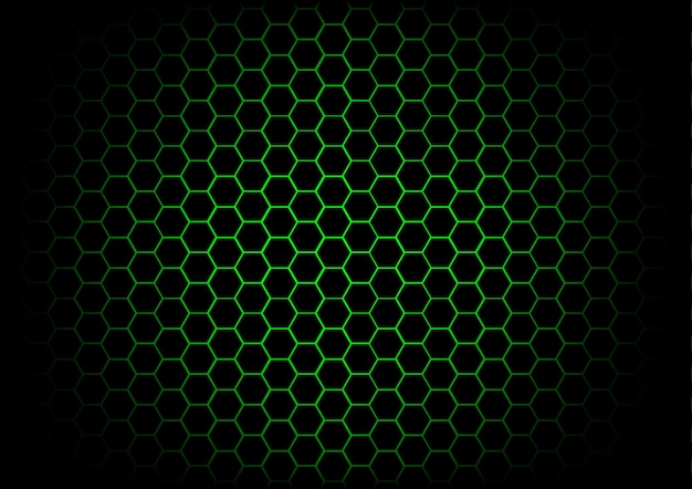 abstract hexagon dark green background