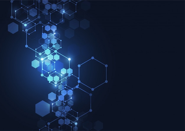 Abstract hexagonal background consisting of cells