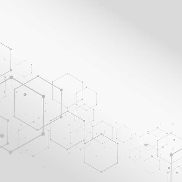 abstract hexagonal molecular structures background 