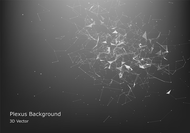 Abstract Internet connection and technology graphic design. Abstract polygonal space low poly dark background with connecting dots and lines.
