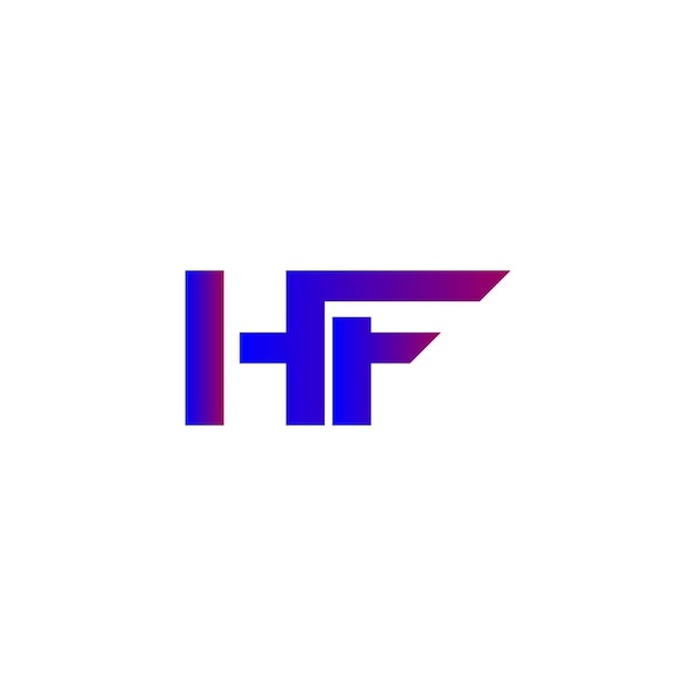 abstract letter hf logo