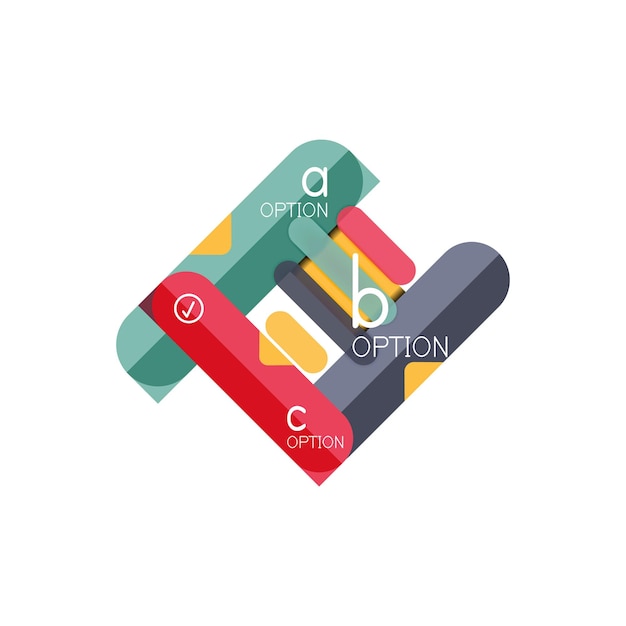 abstract lines geometric infographic layoutabstract lines geometric infographic layout data visualization design option step by step schedule web box