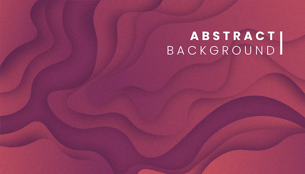abstract liquid wave and cutout papercut shape background with grain texture