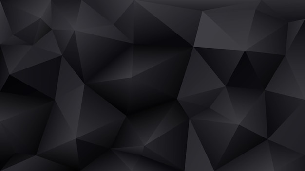 abstract low poly background of triangles in black colors