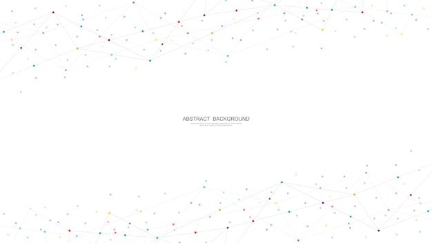 abstract low poly background with connecting the dots and lines