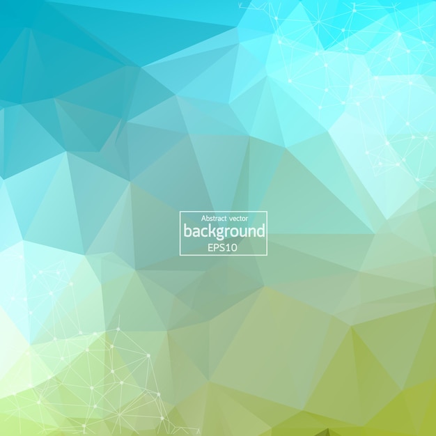 abstract low poly vintage technology vector background connection structure vector data science background polygonal vector background molecule and communication background