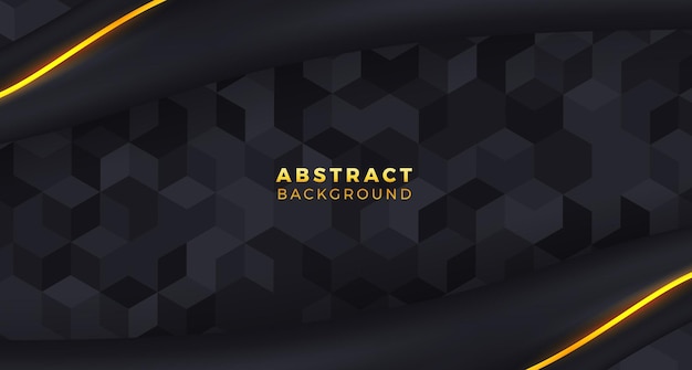 Abstract luxury background with tile pattern cube geometry and silk and golden line royal