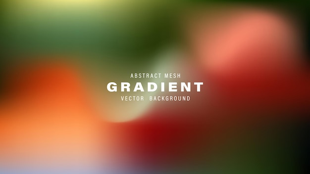 Abstract Mesh Gradient Vector Background Red Orange Green