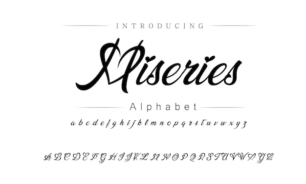 abstract minimal modern alphabet fonts typography technology vector illustration