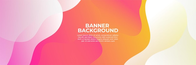 Abstract modern banner background gradient color. Yellow and pink gradient with halftone decoration.