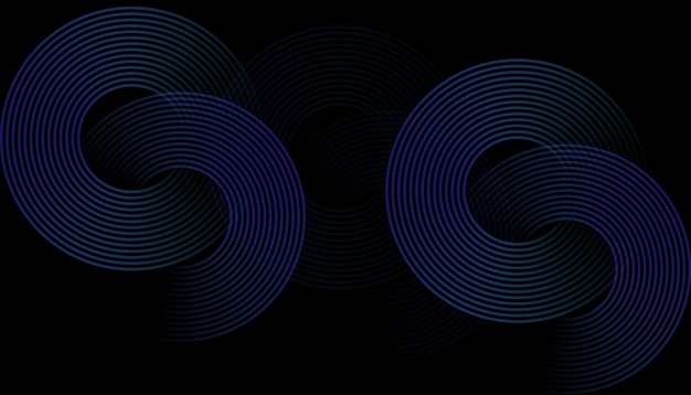 Abstract Modern Dark Blue Background with Circular Gradient Lines in a Minimalist Style Perfect for Business Technology or Creative Designs