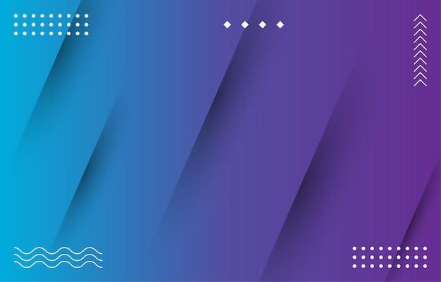 Abstract modern minimalist gradient background with memphis element
