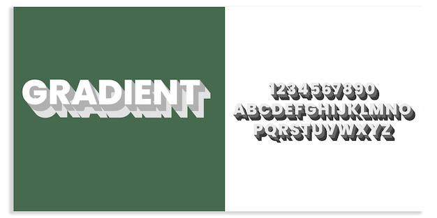 abstract modern vector font style design