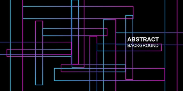 abstract neon gradient lines shape geometric minimalist black background design