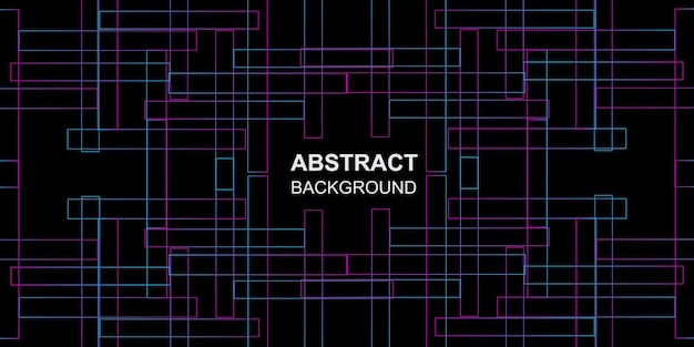 abstract neon lines minimalist shape geometric black background design