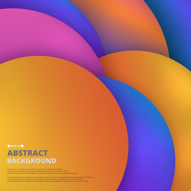 abstract of colorful fluid in circle geometric pattern.