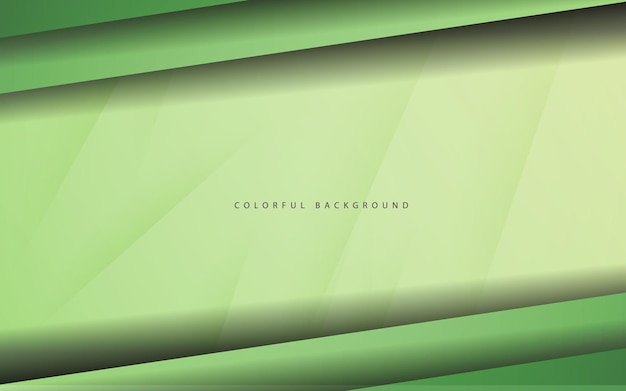 Abstract overlap layer green background