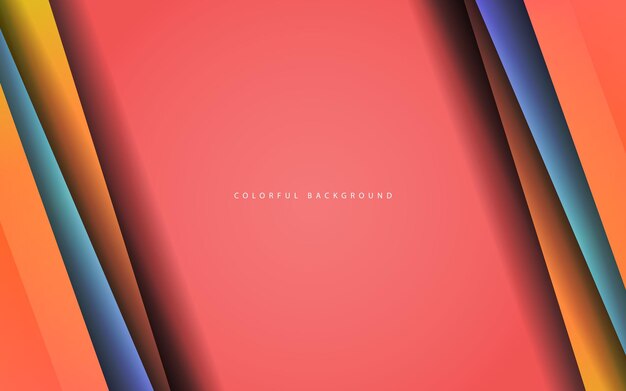 Abstract papercut overlap layer colorful background