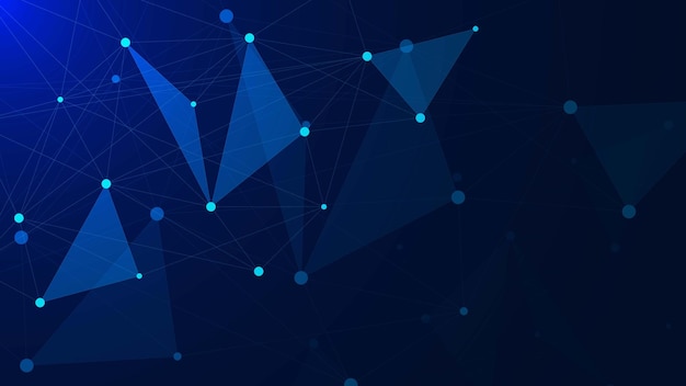Abstract plexus background with dots and lines connection big data visualization technology concept
