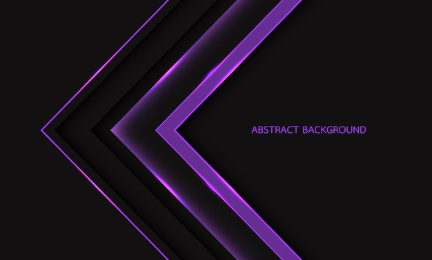 abstract purple line light arrow direction geometric on dark grey with blank space modern luxury futuristic technology background