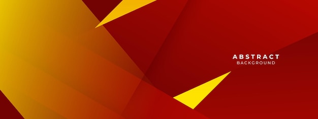 Abstract red and yellow geometric shapes geometric light 3d line shape with futuristic concept presentation background