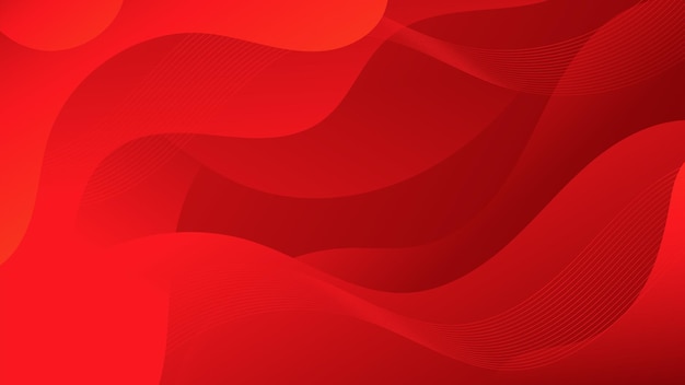 Abstract red Background with Wavy Shapes suitable for website flyers posters
