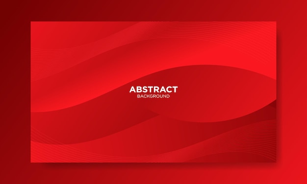 Abstract Red Fluid Wave Background